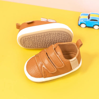 Baby Boys Girls Shoes High-Top Ankle Sneakers Toddler Soft Rubber Sole Infant Crib Shoes 0-18 Months