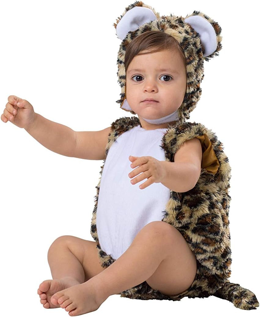 Dress-Up-America Leopard Costume for Babies - Baby Animal Dress up - Infant Leopard Bubble Costume and Hat