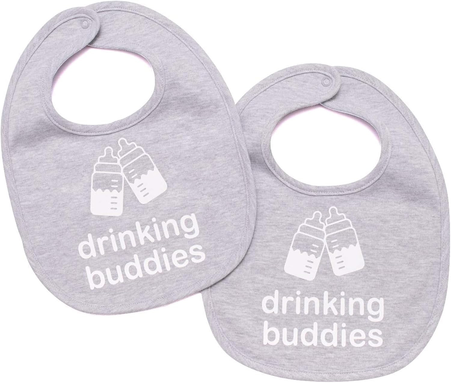 Drinking Buddies Bibs - Twins Baby Bibs for Boys and Girls