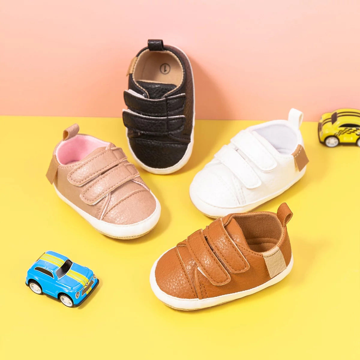 Baby Boys Girls Shoes High-Top Ankle Sneakers Toddler Soft Rubber Sole Infant Crib Shoes 0-18 Months