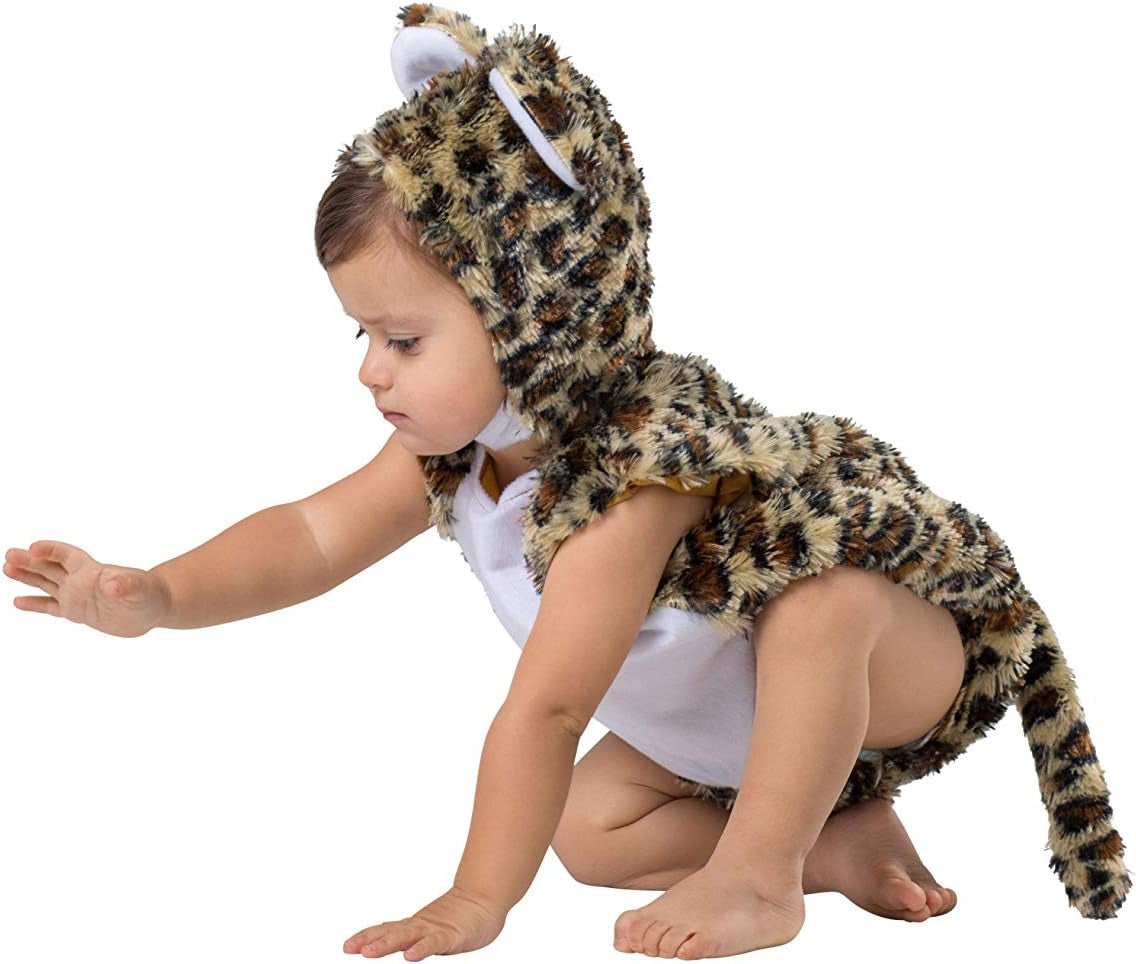 Dress-Up-America Leopard Costume for Babies - Baby Animal Dress up - Infant Leopard Bubble Costume and Hat